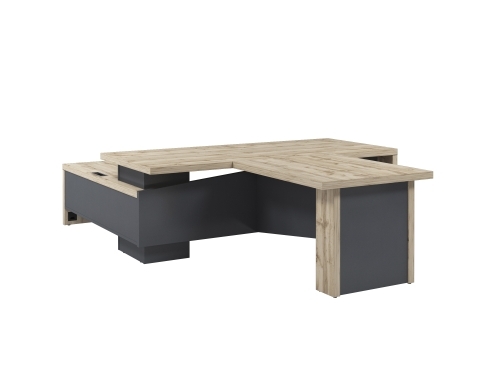 Стол руководителя с опорной тумбой Т-822.1000ПР с блоком розеток и брифингом Стол руководителя с опорной тумбой Т-822.1000ПР с блоком розеток и брифингом