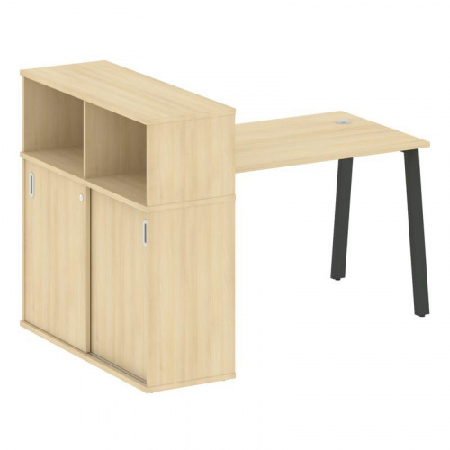 Стол письменный с шкафом-купе на А-обр. м/к Metal System БА.РС-СШК-3.2 фото 3