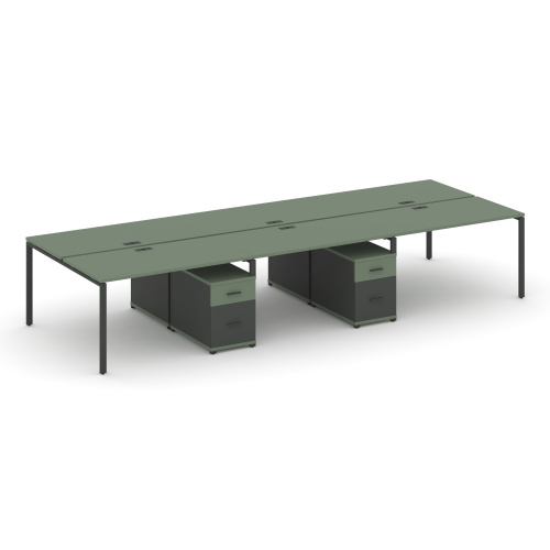 Бенч-система на 6 мест с 2 опорными тумбами Concept CN.DRS-347 фото 2