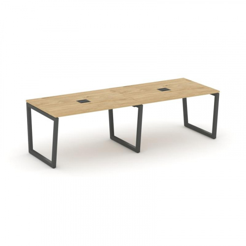 Style Project Стол переговорный SN-5T2.SPRG-011 Акация Лорка/Металл Антрацит/Заглушка Металл Антраци фото 22