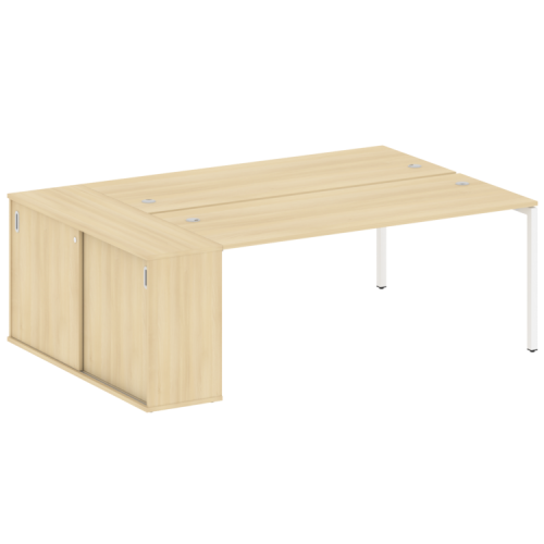 Бенч-система с шкафом-купе на П-обр. м/к Metal System Quattro 40БП.РС-СШК-1.5 фото 10