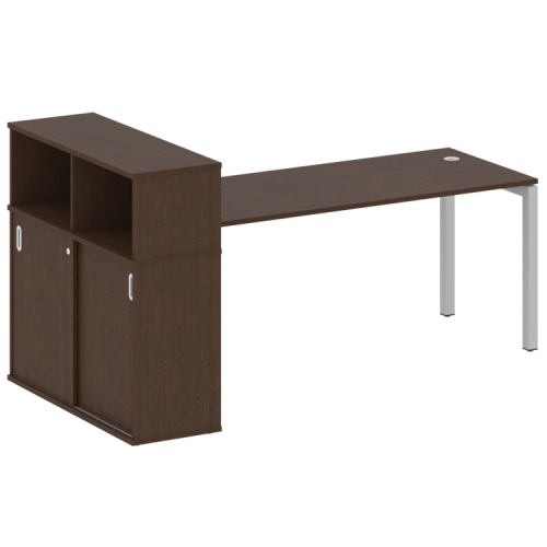 Стол офисный с шкафом-купе на П-обр. м/к Metal System Quattro 50БП.РС-СШК-3.5 фото 10