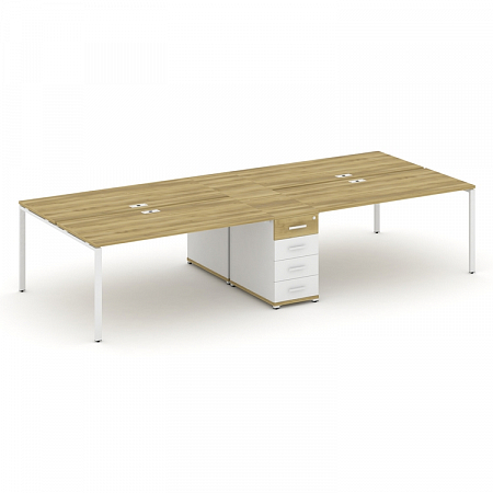 Бенч-система на 4 места с 1 опорной тумбой Concept CN.DRS-420