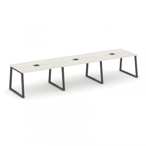 Style Project Стол переговорный SN-6T1.SPRG-023 Акация Лорка/Металл Антрацит/Заглушка Металл Антраци фото 24