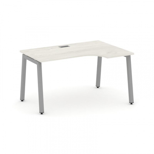 Style Project Стол рабочий эргоном. SN-5A.SPA-012(R) Антрацит/Металл Белый 1580*700/980*750 Style Project Стол рабочий эргоном. SN-5A.SPA-012(R) Антрацит/Металл Белый 1580*700/980*750