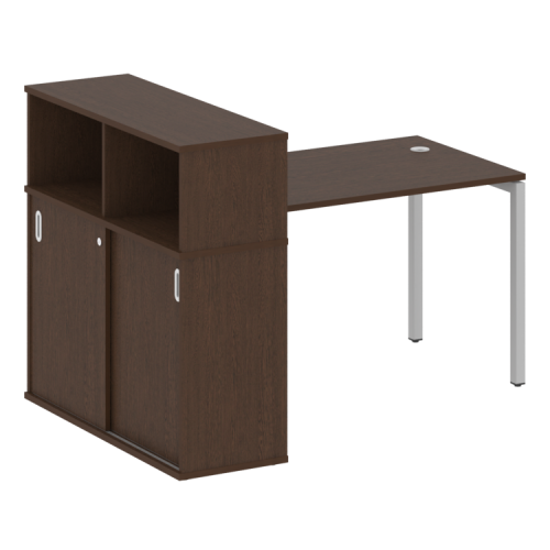 Стол офисный с шкафом-купе на П-обр. м/к Metal System Quattro 40БП.РС-СШК-3.2 фото 11