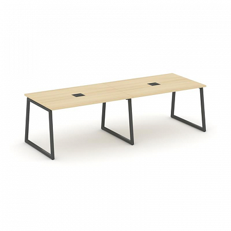 Style Project Стол переговорный SN-4T1.SPRG-012 Акация Лорка/Металл Антрацит/Заглушка Металл Антраци