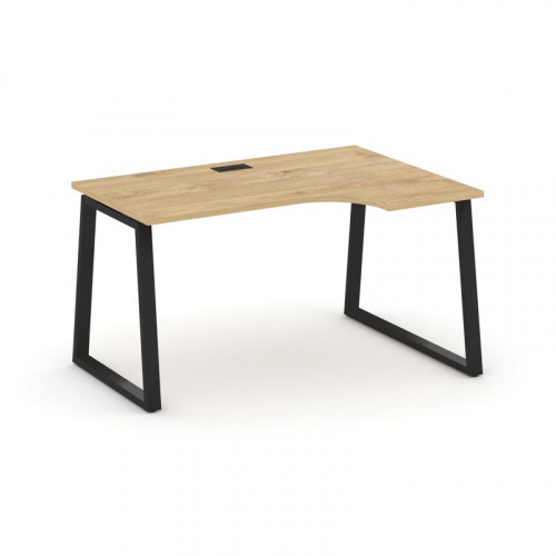 Style Project Стол рабочий эргоном. SN-6T1.SPA-011(R) Акация Лорка/Металл Антрацит/Заглушка Пластик