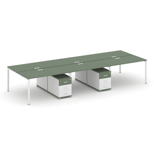 Бенч-система на 6 мест с 2 опорными тумбами Concept CN.DRS-344 фото 5