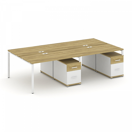 Бенч-система на 4 места с 2 опорными тумбами Concept CN.DRS-323