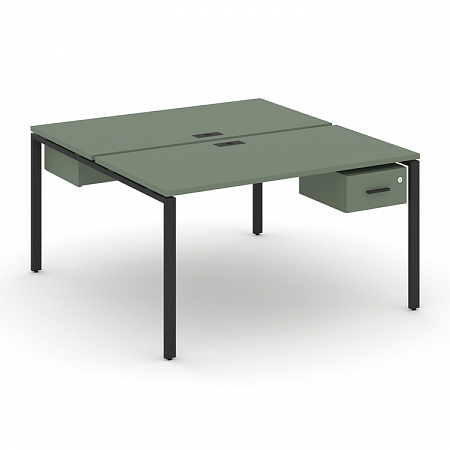 Бенч-система на 2 места с подвесными тумбами Concept CN.DRS-110