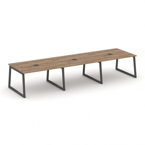 Style Project Стол переговорный SN-5T1.SPRG-054 Акация Лорка/Металл Антрацит/Заглушка Металл Антраци фото 23