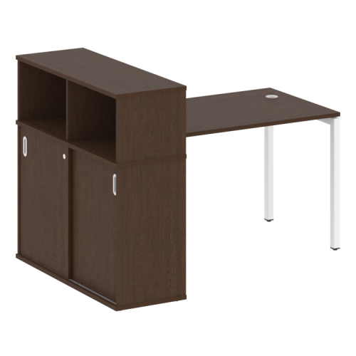 Стол офисный с шкафом-купе на П-обр. м/к Metal System Quattro 40БП.РС-СШК-3.2 фото 5