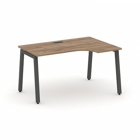Style Project Стол рабочий эргоном. SN-5A.SPA-002(R) Дуб Табак/Металл Антрацит 1580*600/980*750