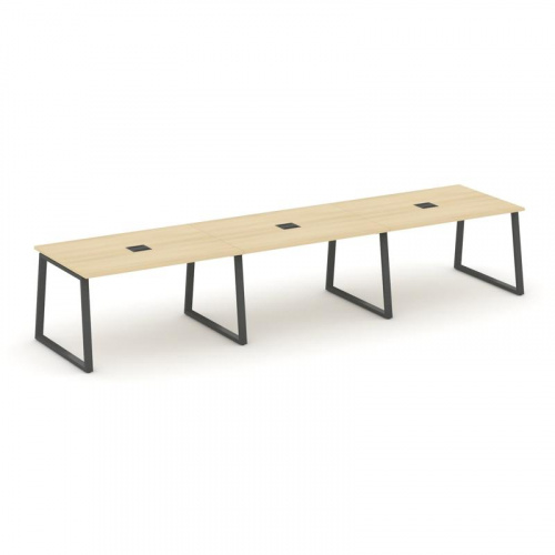 Style Project Стол переговорный SN-6T1.SPRG-023 Акация Лорка/Металл Антрацит/Заглушка Металл Антраци фото 28