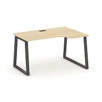 Style Project Стол рабочий эргоном. SN-6T1.SPA-011(R) Акация Лорка/Металл Антрацит/Заглушка Пластик