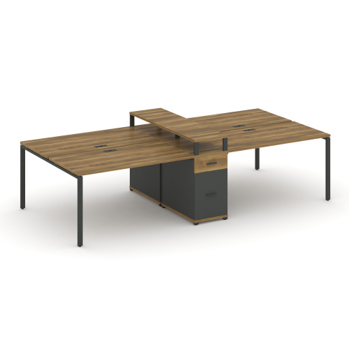 Бенч-система на 4 места с 1 опорной тумбой Concept CN.DRS-438