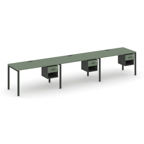 Бенч-система на 3 места с подвесными тумбами Concept CN.ORS-137 фото 2