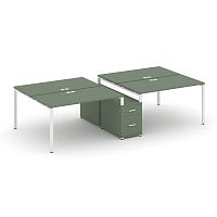 Бенч-система на 4 места с опорной тумбой Concept CN.DRS-314