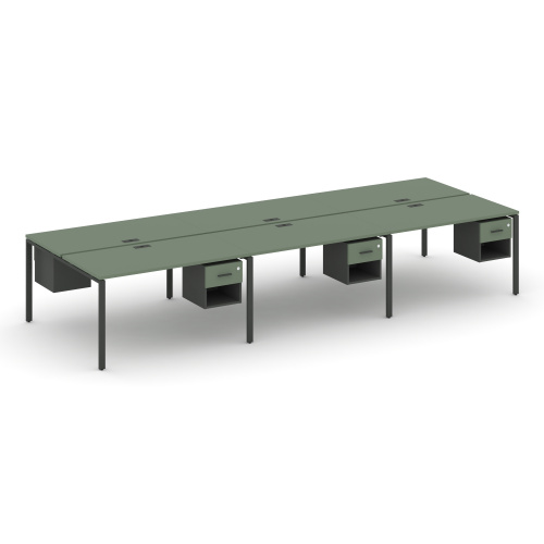 Бенч-система на 6 мест с подвесными тумбами Concept CN.DRS-160 фото 2