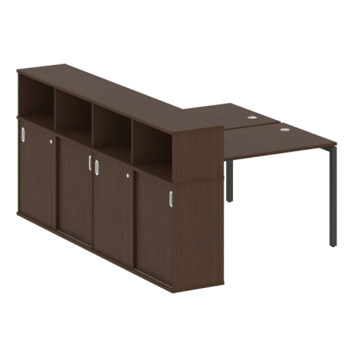 Бенч-система с шкафом-купе на П-обр. м/к Metal System Quattro 40БП.РС-СШК-4.2 фото 9