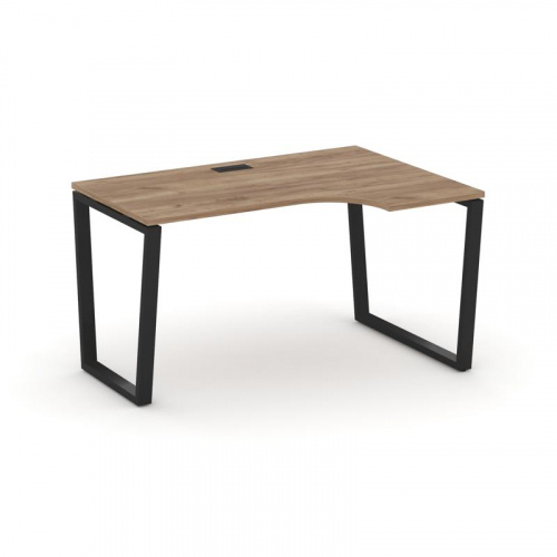 Style Project Стол рабочий эргоном. SN-6T2.SPA-012(R) Акация Лорка/Металл Антрацит/Заглушка Пластик фото 7