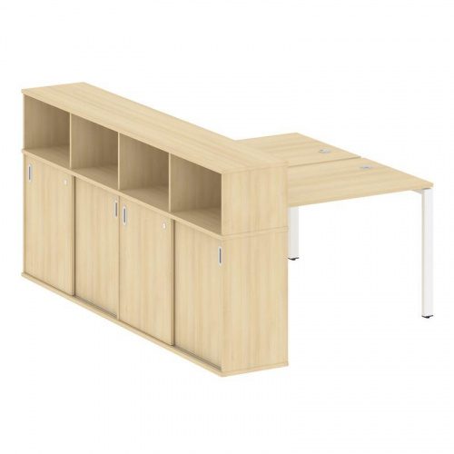 Бенч-система с шкафом-купе на П-обр. м/к Metal System БП.РС-СШК-4.2