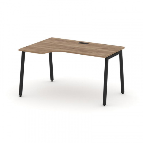 Style Project Стол рабочий эргоном. SN-4A.SPA-002(L) Белый/Металл Антрацит 1580*600/980*750