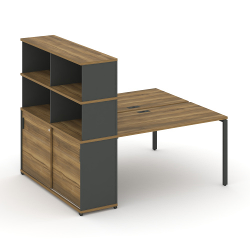 Бенч-система с опорным шкафом-купе с надставкой Concept CN.DRS-244