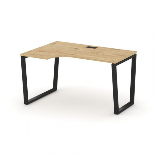Style Project Стол рабочий эргоном. SN-6T2.SPA-022(L) Акация Лорка/Металл Антрацит/Заглушка Пластик