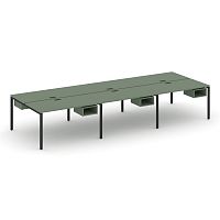 Бенч-система на 6 мест с подвесными тумбами Concept CN.DRS-144