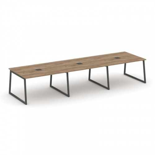 Style Project Стол переговорный SN-4T1.SPRG-054 Акация Лорка/Металл Антрацит/Заглушка Металл Антраци фото 23