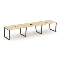 Style Project Стол переговорный SN-6T2.SPRG-024 Акация Лорка/Металл Антрацит/Заглушка Металл Антраци