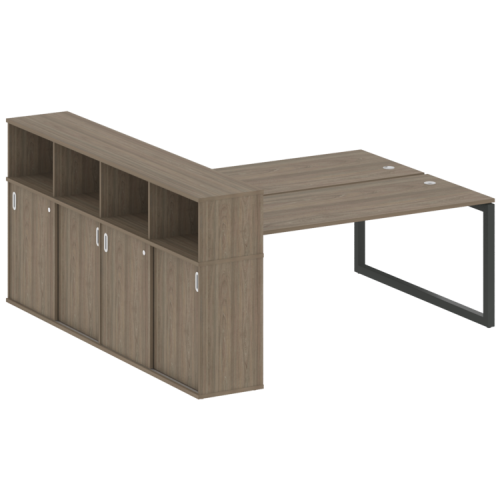 Бенч-система с шкафом-купе на О-обр. м/к Metal System Quattro 50БО.РС-СШК-4.5