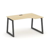 Style Project Стол рабочий эргоном. SN-5T1.SPA-001(R) Акация Лорка/Металл Антрацит/Заглушка Пластик
