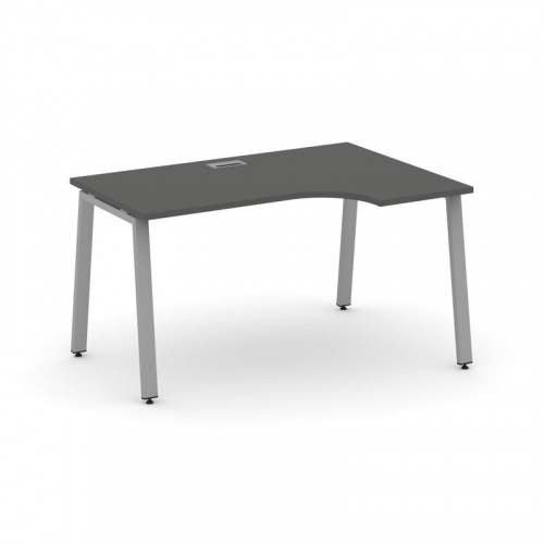Style Project Стол рабочий эргоном. SN-6A.SPA-012(R) Тиквуд Светлый/Металл Антрацит 1580*700/980*750 фото 4