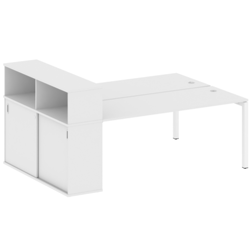 Бенч-система с шкафом-купе на П-обр. м/к Metal System Quattro 50БП.РС-СШК-2.5 фото 13