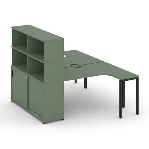 Бенч-система с опорным шкафом-купе с надставкой Concept CN.DSA-221