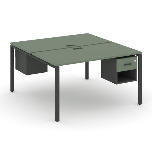 Бенч-система на 2 места с подвесными тумбами Concept CN.DRS-117 фото 2