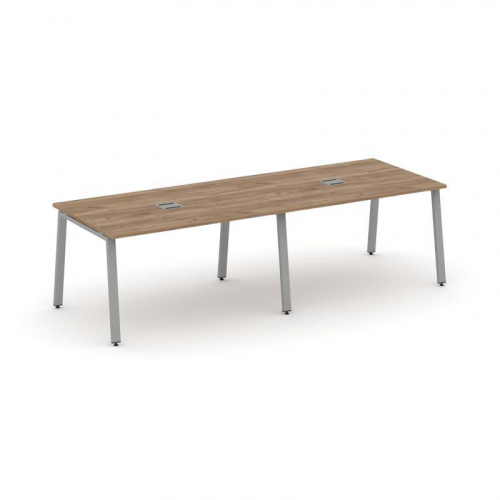 Style Project Стол переговорный SN-6A.SPRG-011 Дуб Табак/Металл Белый 1960*980*750 фото 6