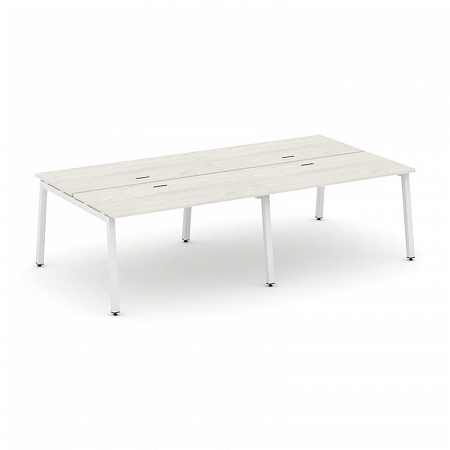Style Project Рабочая станция 2-х сторон. SN-5A.DRS-043 Дуб Наварра/Металл Белый 2760*1432*750