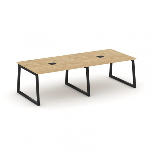 Style Project Стол переговорный SN-5T1.SPRG-044 Акация Лорка/Металл Антрацит/Заглушка Металл Антраци фото 3