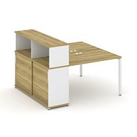 Бенч-система с опорным шкафом-купе с надставкой Concept CN.DRS-238