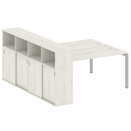 Бенч-система с шкафом-купе на П-обр. м/к Metal System Quattro 50БП.РС-СШК-4.4 фото 8