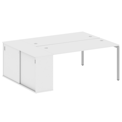 Бенч-система с шкафом-купе на П-обр. м/к Metal System Quattro 40БП.РС-СШК-1.4 фото 4