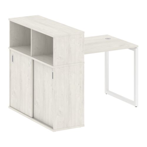 Стол офисный с шкафом-купе на О-обр. м/к Metal System Quattro 40БО.РС-СШК-3.1 фото 4