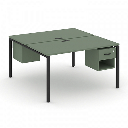 Бенч-система на 2 места с подвесными тумбами Concept CN.DRS-120