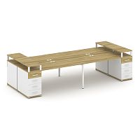 Бенч-система на 4 места с 2 опорными тумбами Concept CN.DRS-443