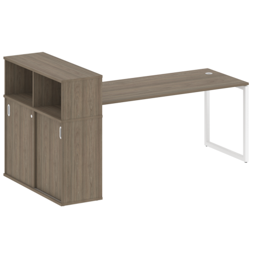 Стол офисный с шкафом-купе на О-обр. м/к Metal System Quattro 40БО.РС-СШК-3.5 фото 2