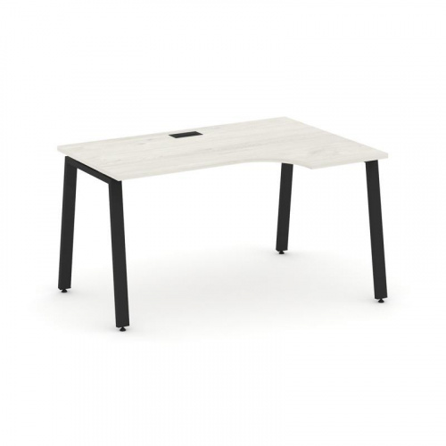 Style Project Стол рабочий эргоном. SN-6A.SPA-012(R) Тиквуд Светлый/Металл Антрацит 1580*700/980*750 фото 13